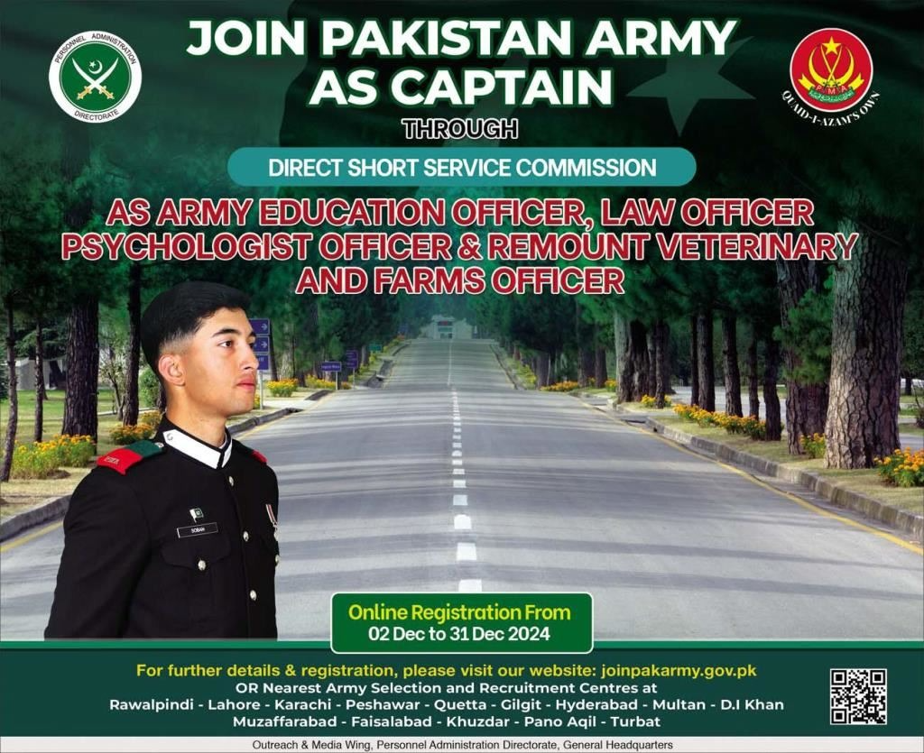 Pakistan Army Management Posts Rawalpindi 2024